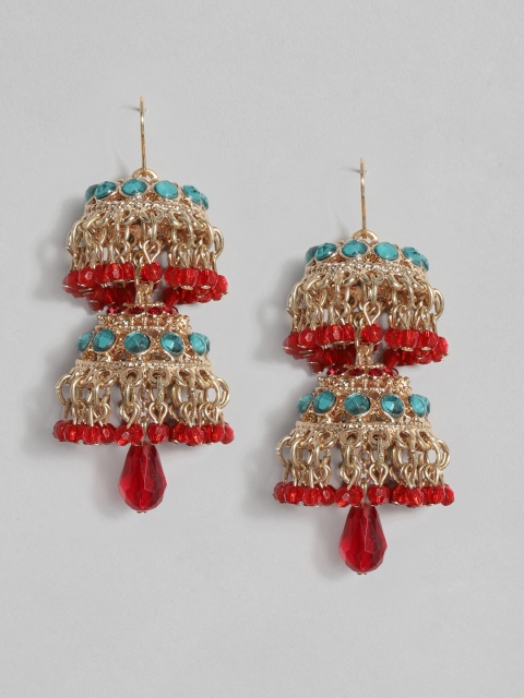

Accessorize Multicoloured Dome Shaped Jhumkas, Multi