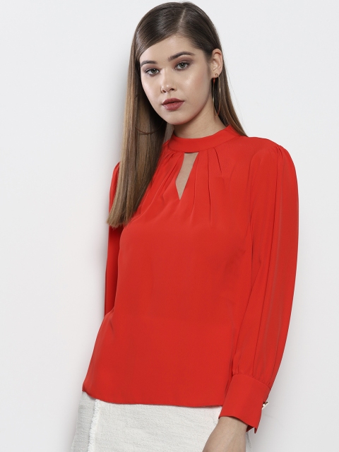 

DOROTHY PERKINS Women Petite Red Solid Top