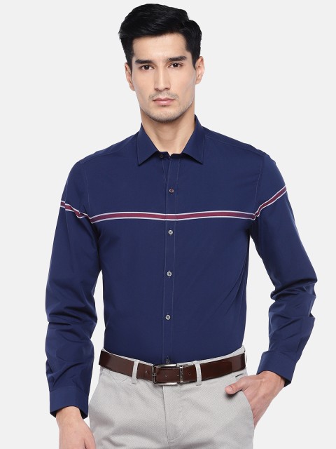 

Turtle Men Blue Relaxed Slim Fit Solid Formal Shirt