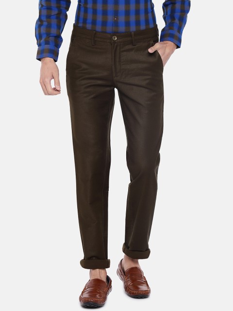 

Turtle Men Brown Tapered Fit Solid Chinos