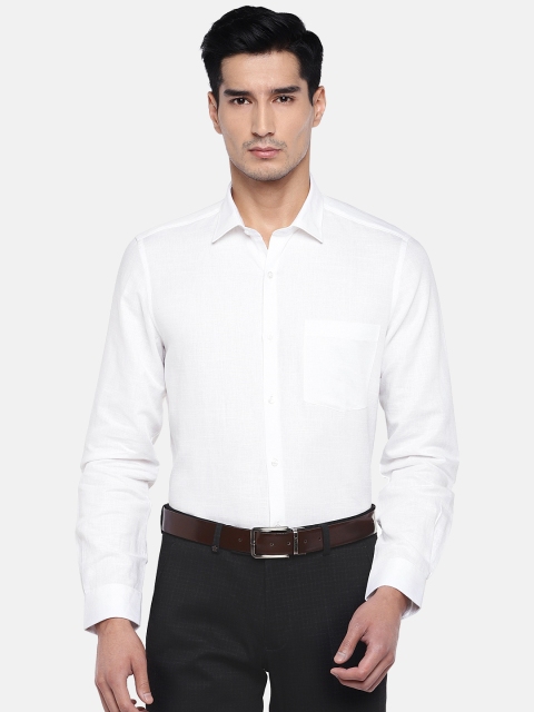 

Turtle Men White Relaxed Slim Fit Solid Formal Shirt