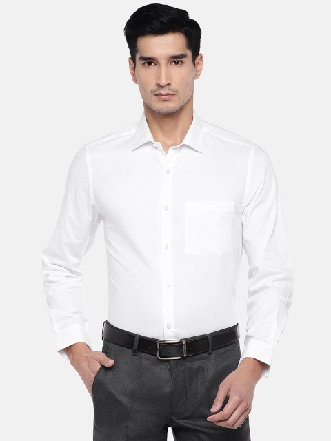 

Turtle Men White Relaxed Slim Fit Solid Formal Shirt