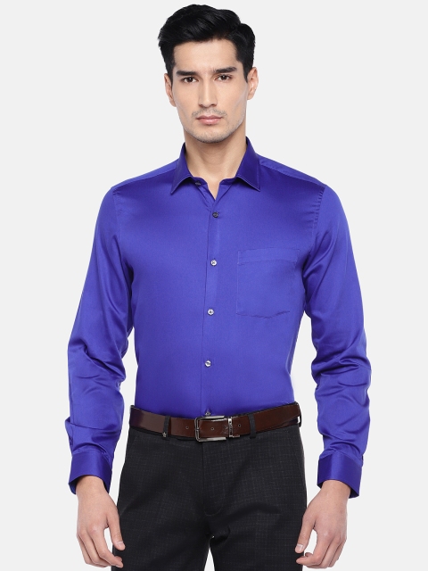 

Turtle Men Blue Relaxed Slim Fit Solid Formal Shirt