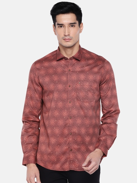 

Turtle Men Maroon & Black Slim Fit Printed Casual Shirt
