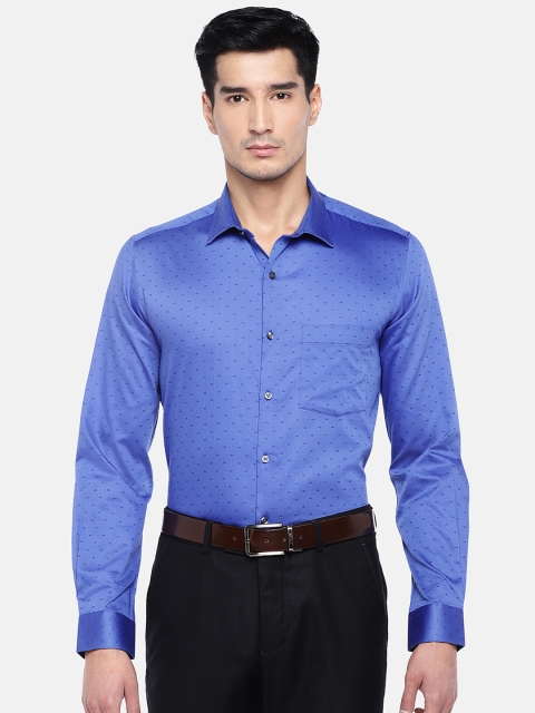 

Turtle Men Blue Relaxed Slim Fit Printed Formal Shirt