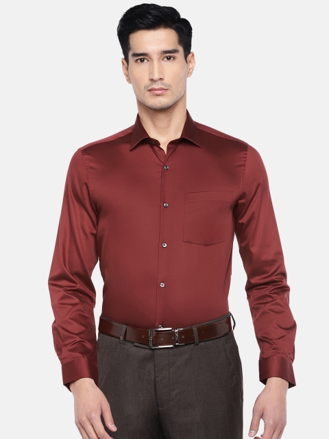 

Turtle Men Maroon Relaxed Slim Fit Solid Formal Shirt