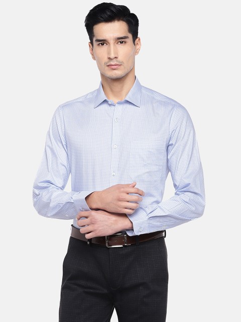 

Turtle Men Blue Relaxed Slim Fit Checked Formal Shirt