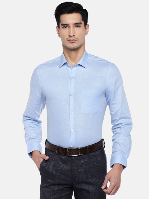 

Turtle Men Blue Relaxed Slim Fit Solid Formal Shirt