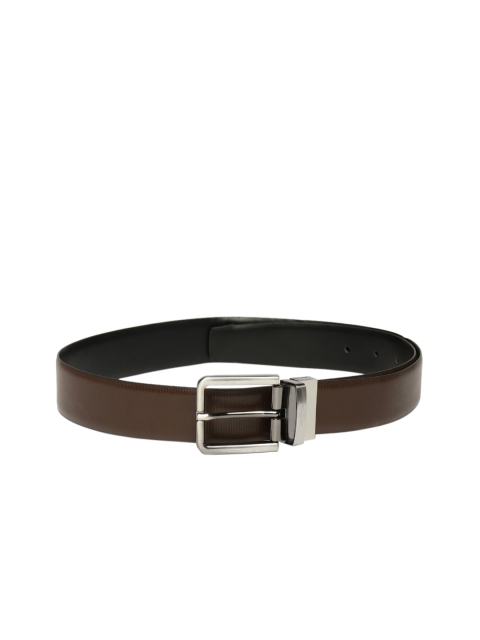 

INVICTUS Men Black Textured Reversible Leather Belt