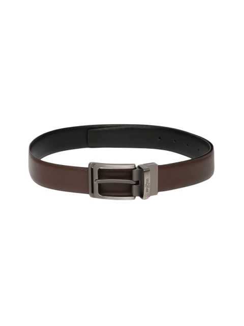 

INVICTUS Men Black & Brown Textured Reversible Leather Belt