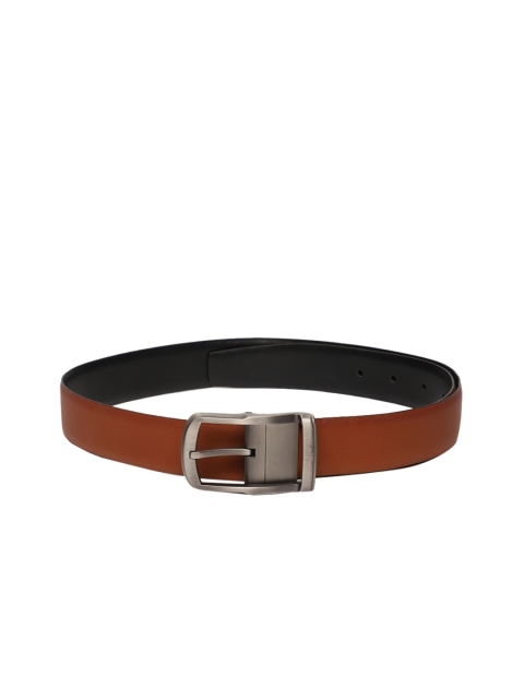 

INVICTUS Men Tan-Brown & Black Solid Reversible Leather Belt