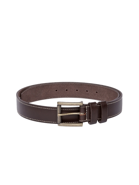 

The Roadster Lifestyle Co Men Brown Solid Leather Belt