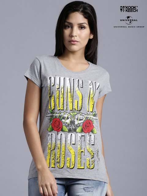 

Kook N Keech Music Grey Melange Printed T-shirt