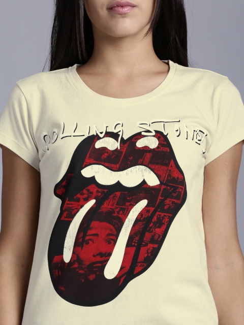 

Kook N Keech Music Cream-Coloured Printed T-shirt