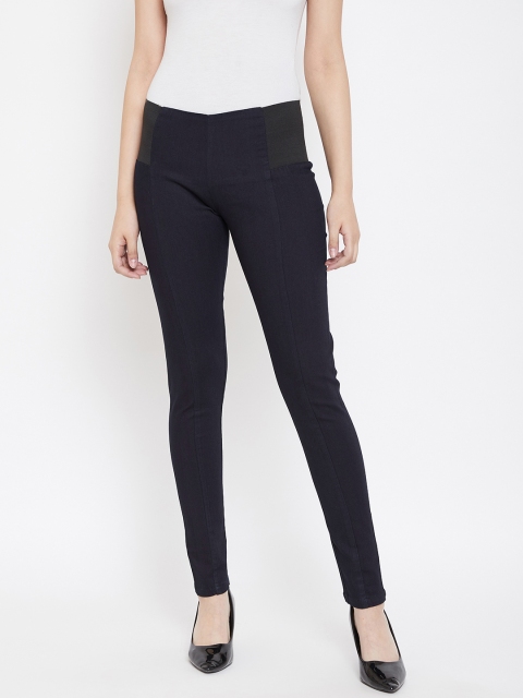 

urSense Women Navy Blue Solid Slim Fit Jeggings