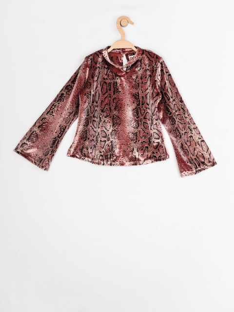 

Peppermint Girls Multicoloured Animal Print Printed A-Line Top, Multi