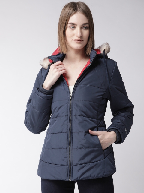 

Fort Collins Women Navy Blue Solid Parka Jacket