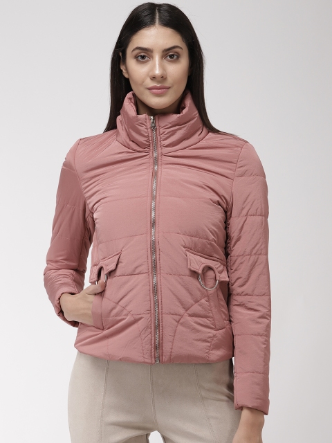 

Fort Collins Women Peach-Coloured Solid Lightweight Padded Jacket