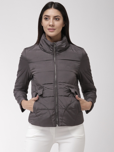 

Fort Collins Women Charcoal Grey Solid Padded Jacket