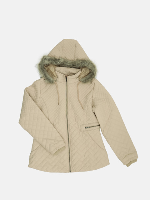 

Fort Collins Women Beige Solid Hooded Lightweight Parka Jacket