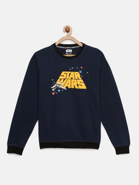 

Indian Terrain Boys Navy Blue & Yellow Star Wars Printed Sweatshirt