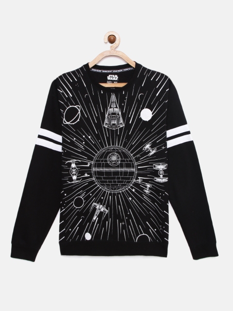 

Indian Terrain Boys Black & White Solid Sweatshirt