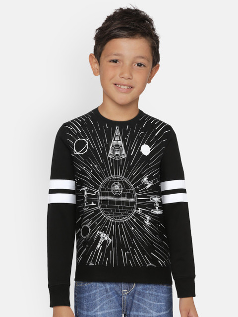 

Indian Terrain Boys Black Star Wars Printed Sweatshirt