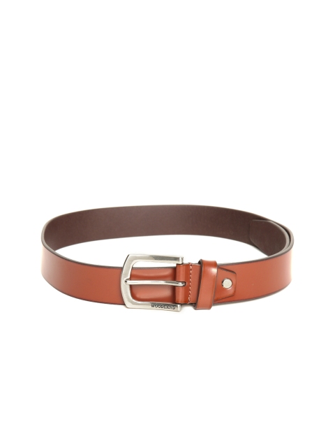 

Woodland Men Tan Brown Solid Leather Belt