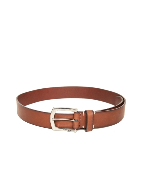 

Woodland Men Brown Solid Leather Belt