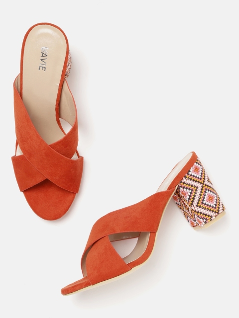 

Lavie Women Orange Solid Heels