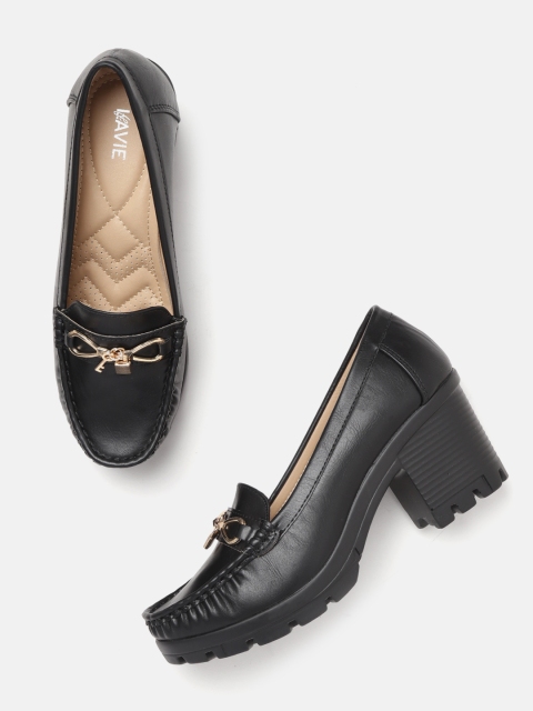 

Lavie Women Black Solid Pumps