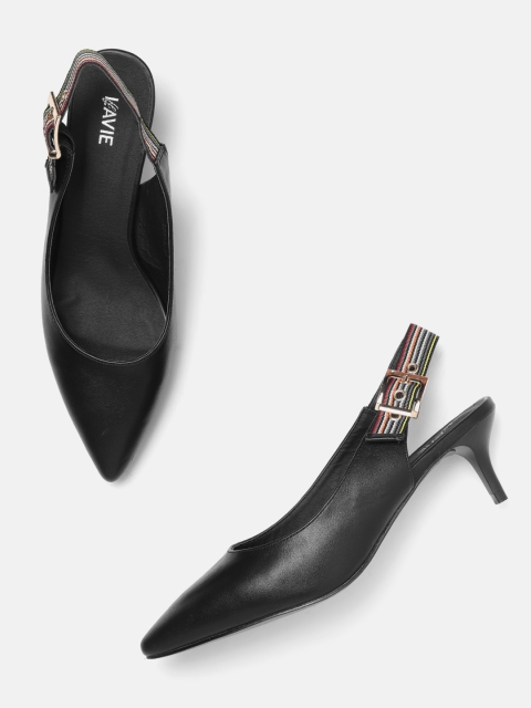 

Lavie Women Black Solid Pumps