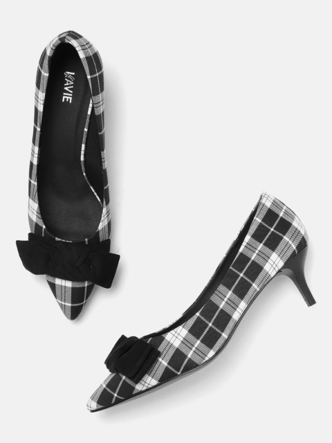 

Lavie Women Black & White Checked Pumps