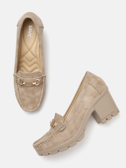 

Lavie Women Beige Solid Pumps