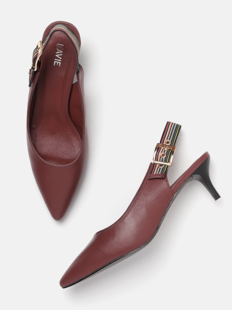 

Lavie Women Burgundy Solid Pumps