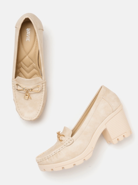

Lavie Women Beige Solid Pumps