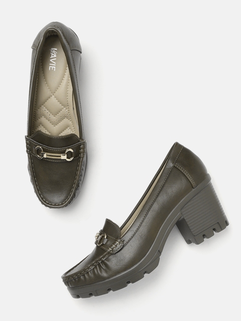 

Lavie Women Olive Green Pumps