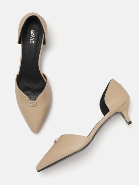 

Lavie Women Beige Solid Pumps