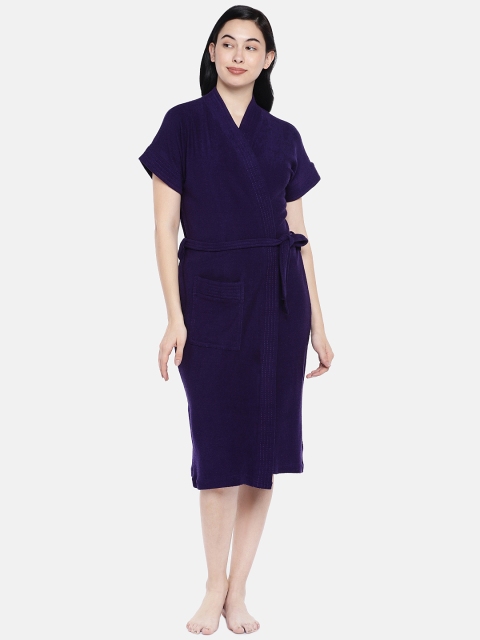 

Sand Dune Women Purple Solid Bath Robe