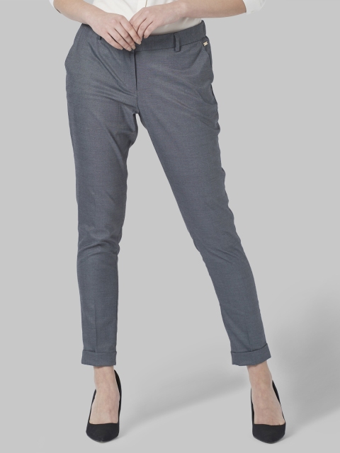

Park Avenue Women Grey Slim Fit Solid Formal Trousers