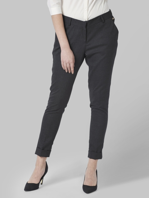 

Park Avenue Women Grey Slim Fit Solid Formal Trousers
