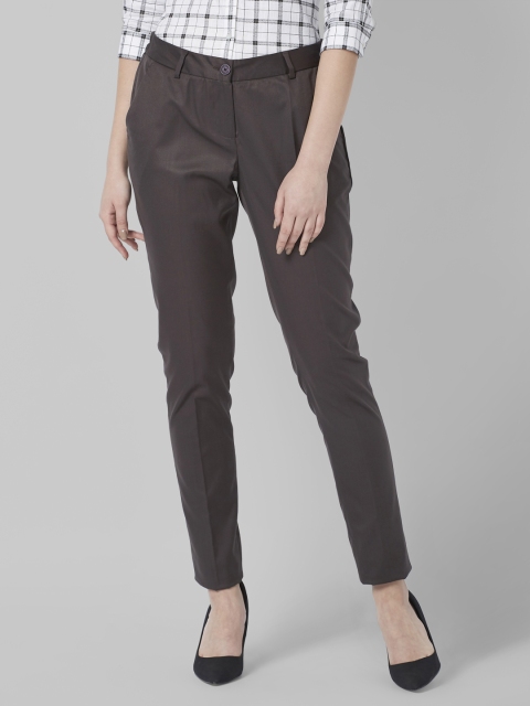 

Park Avenue Women Grey Slim Fit Solid Formal Trousers