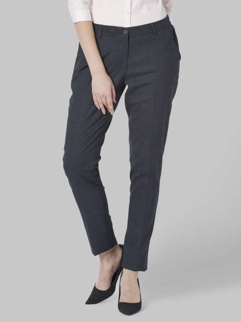 

Park Avenue Women Blue Slim Fit Solid Formal Trousers