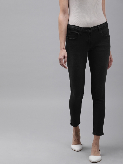 

Park Avenue Women Black Power Skinny Fit Mid-Rise Clean Look Stretchable Jeans