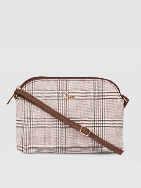 

Lavie Brown & White Checked Sling Bag