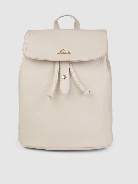 

Lavie Women Beige Solid Backpack