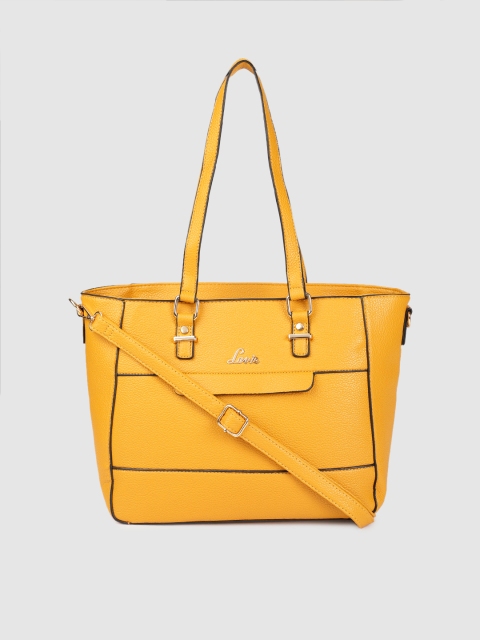 

Lavie Yellow Textured Shoulder Bag