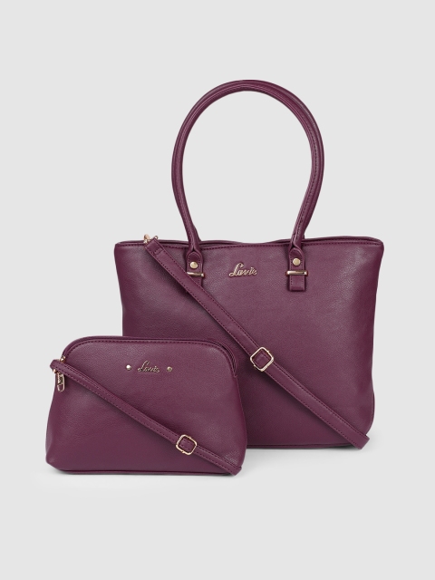 

Lavie Purple Solid Shoulder Cum Sling Bag