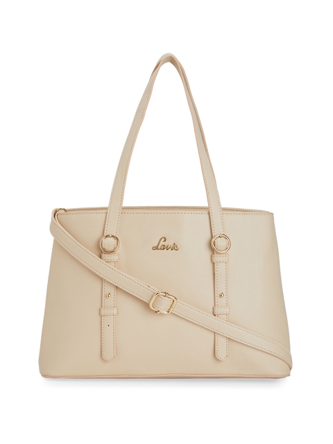 

Lavie Beige Solid Handheld Bag