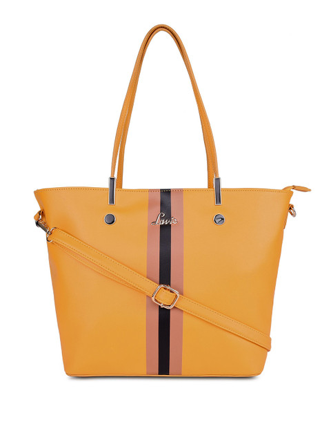 

Lavie Yellow Striped Shoulder Bag